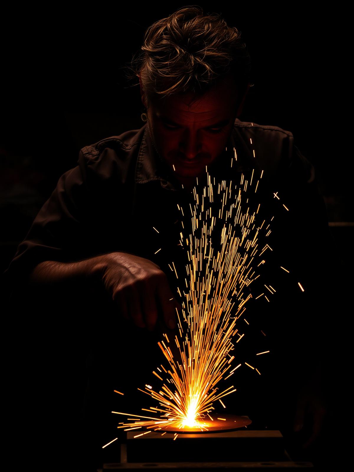 4D Iron Works craftsman at the forge