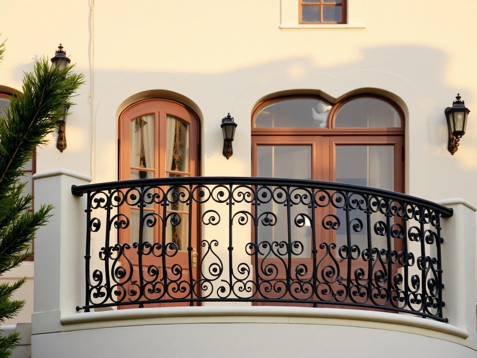 Luxury residence with custom iron railing